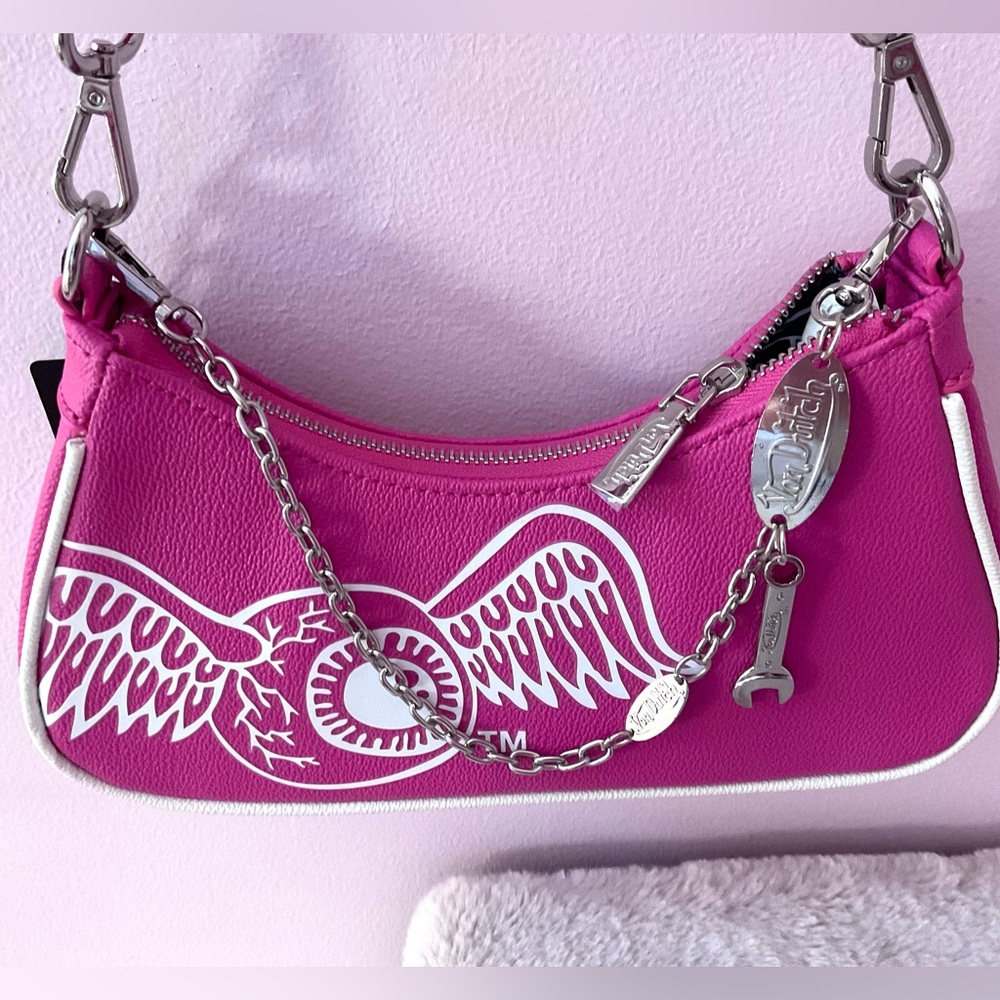 Von Dutch hot pink shoulder bag - Picture 4 of 7